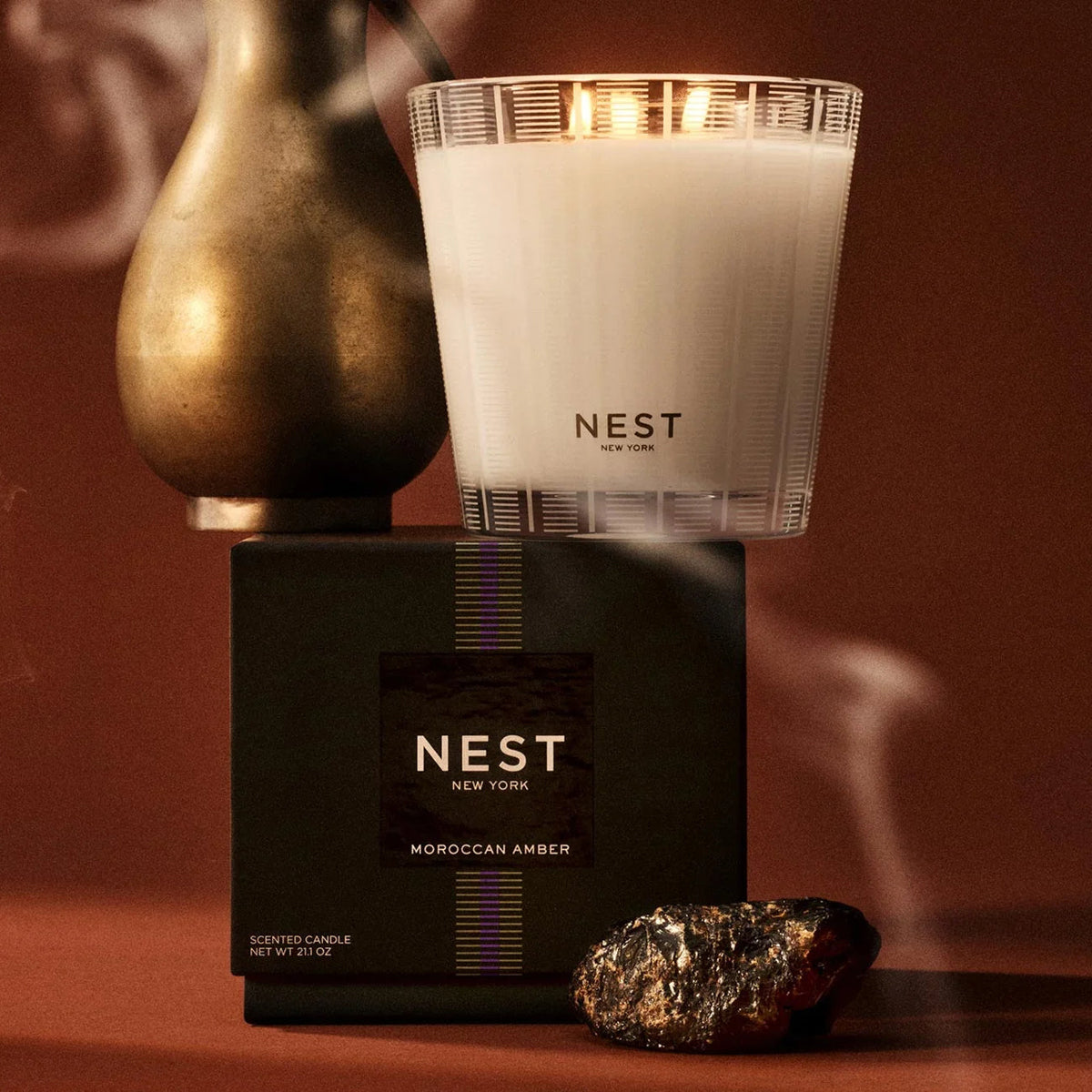 An image of Nest Fragrances Moroccan Amber 3-Wick Candle 21.2 oz