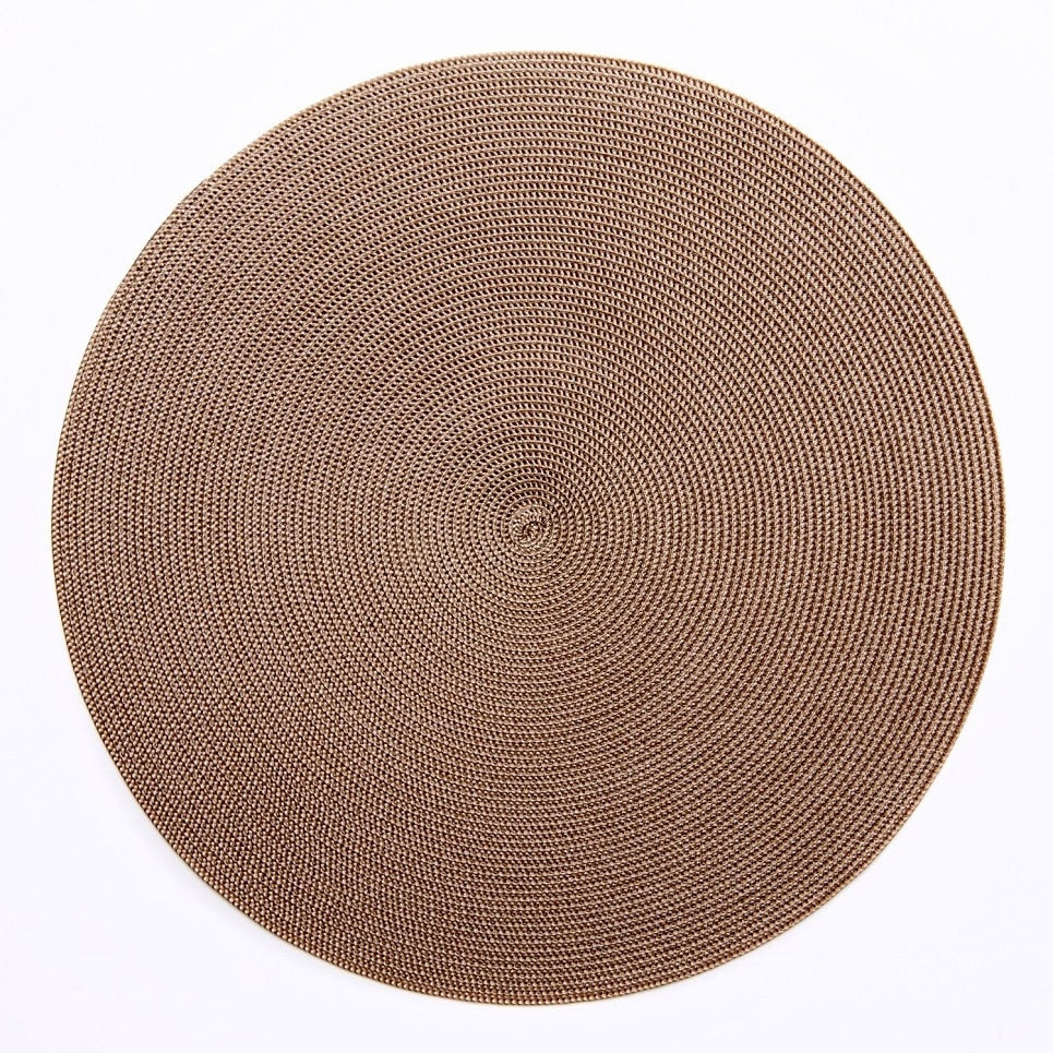 An image of Deborah Rhodes Braided Round Placemats - Set of 4