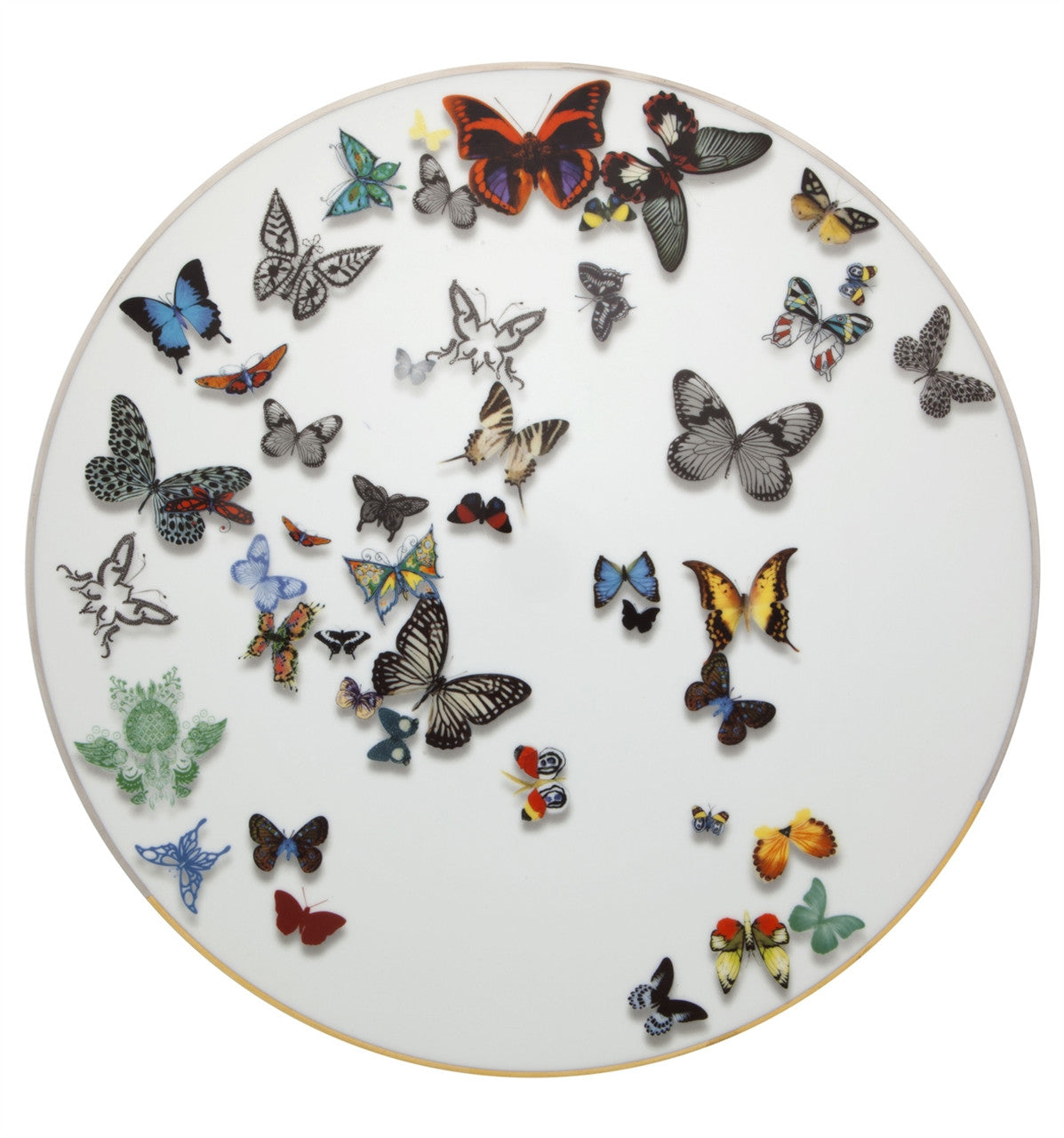 Vista Alegre Christian La Croix Butterfly Parade Charger Plate