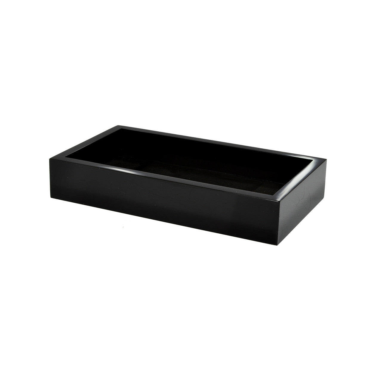 An image of Mike and Ally Black Ice Flat Towel Holder Vanity Tray