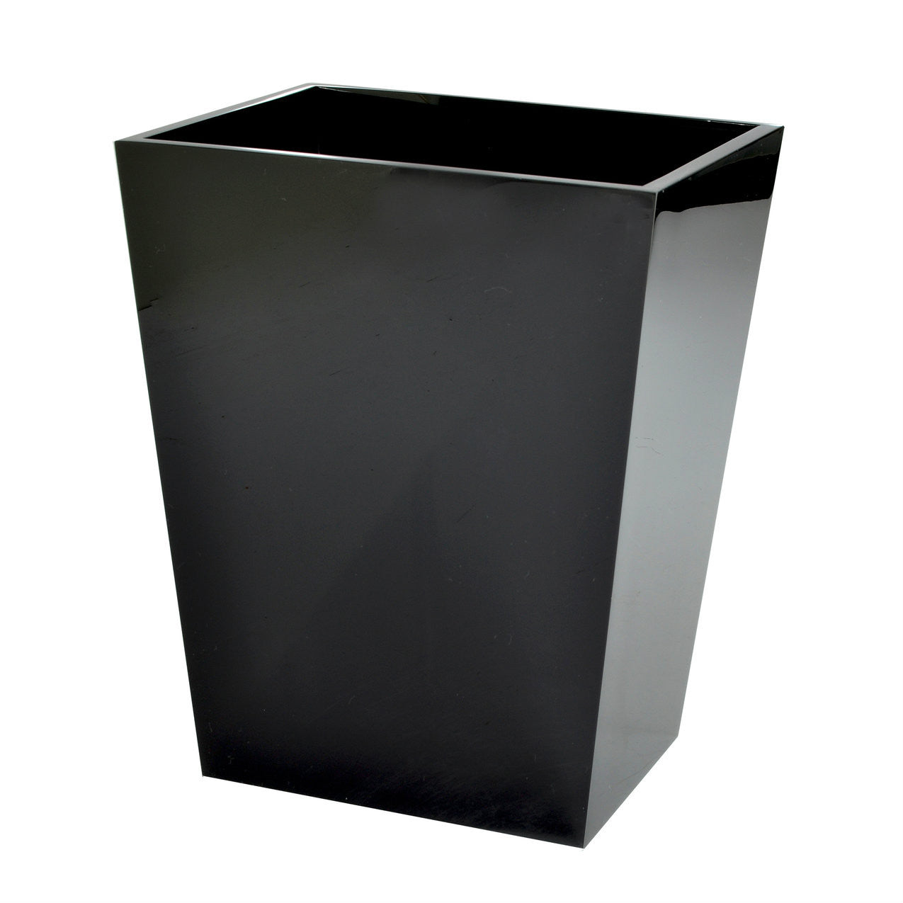 An image of Mike and Ally Black Ice Straight Wastebasket and Liner