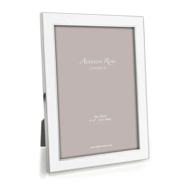 Addison Ross Enamel with White Silver Frame