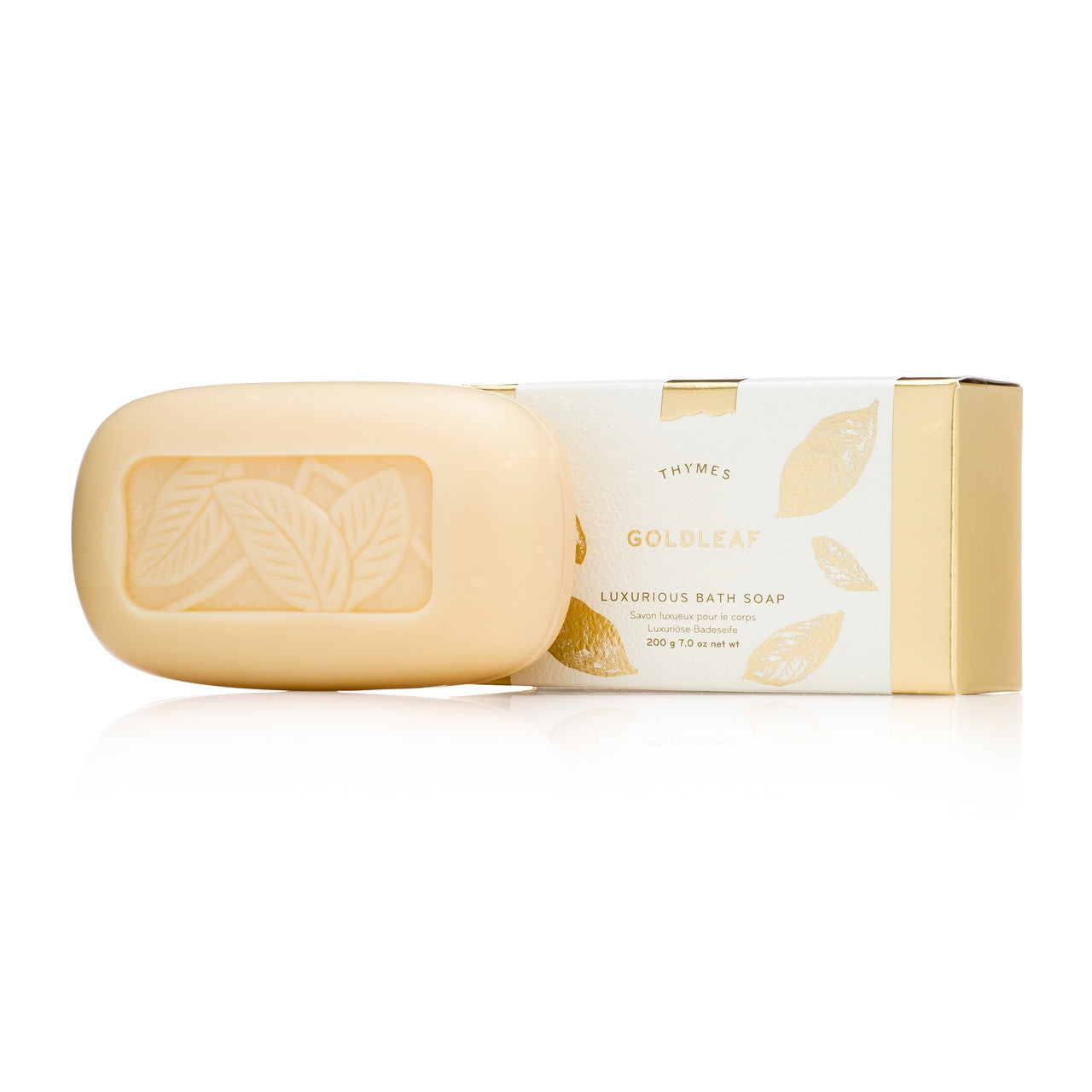 An image of Thymes Goldleaf Luxurious Bath Soap