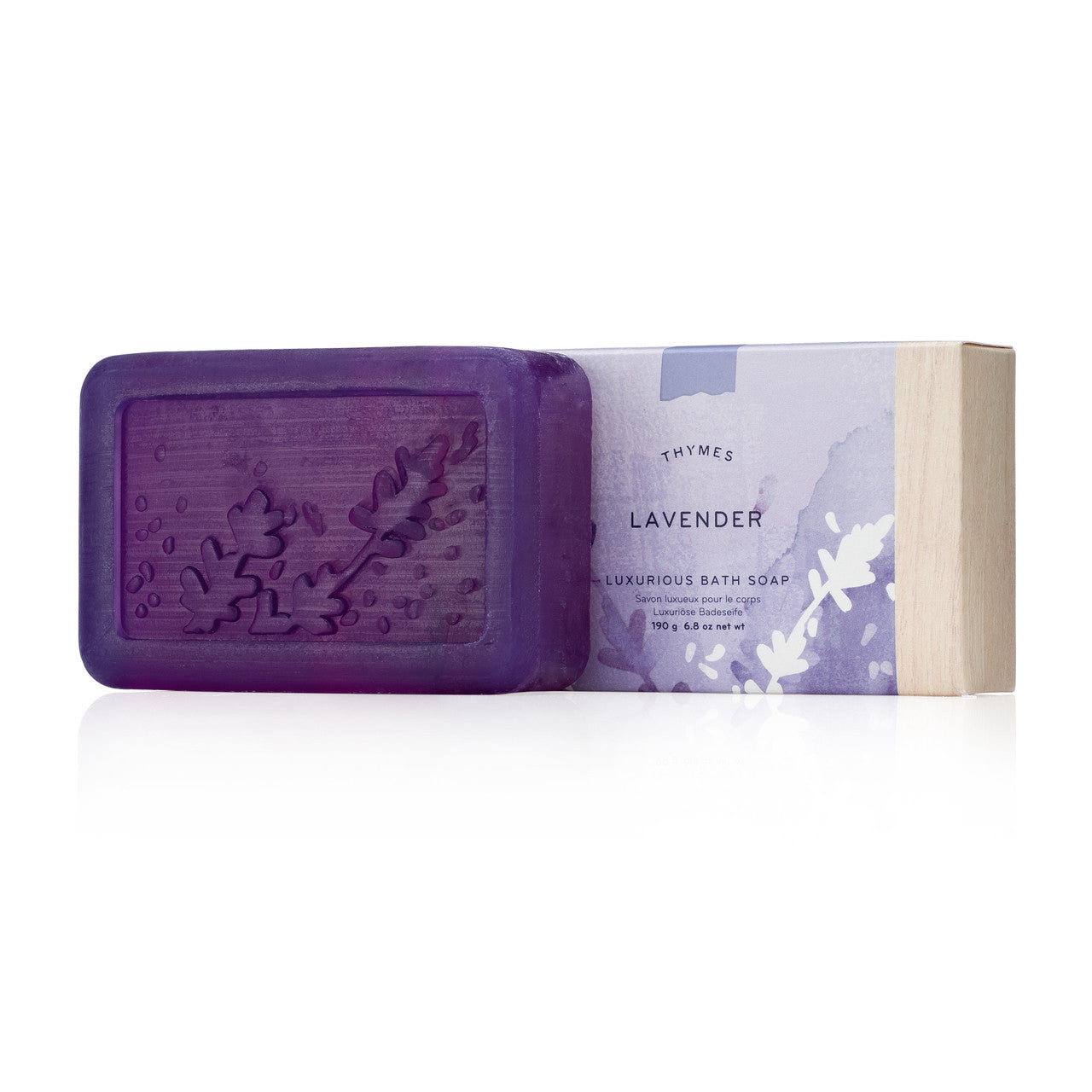 An image of Thymes Lavender Luxurious Bath Soap