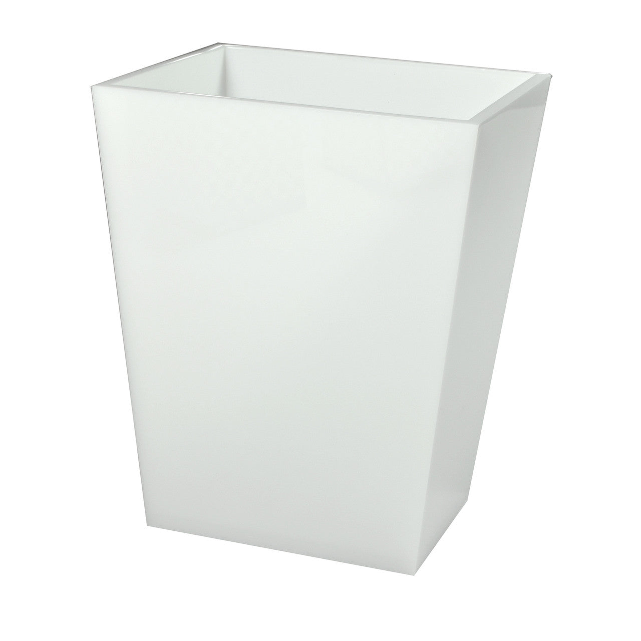 An image of Mike and Ally White Ice Straight Wastebasket and Liner