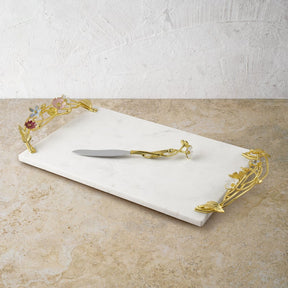 Michael Aram Wildflowers - Cheese Board with Knife