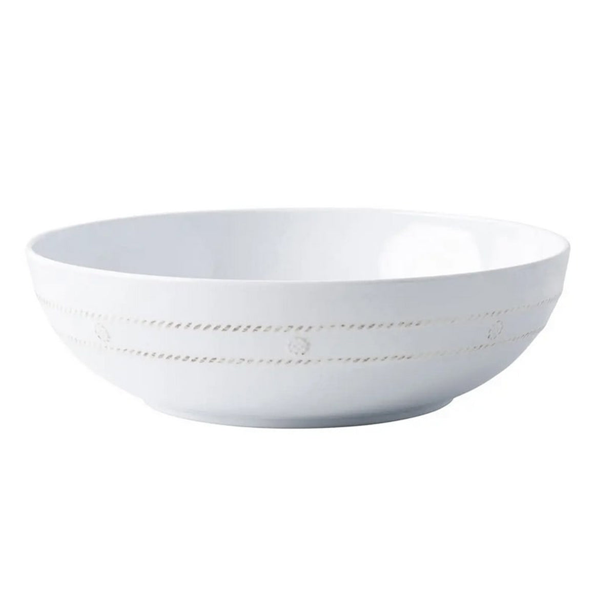 An image of Juliska Berry & Thread Melamine Whitewash Serving Bowl