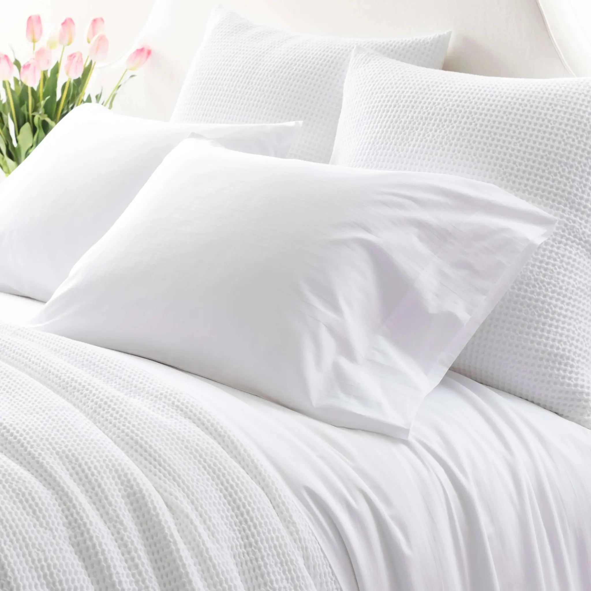 Pine Cone Hill Bed 101 Essential Percale Sheet Set in White