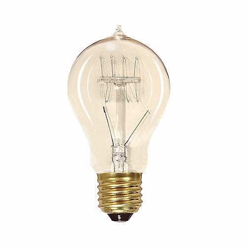 An image of Satco 60 watt A19 Incandescent- Clear Medium base 120 volts