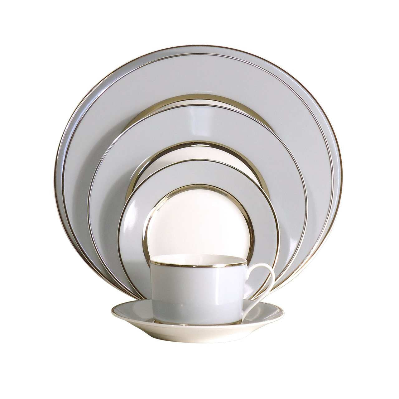 An image of Royal Limoges Mak Grey Platinum Breakfast Cup