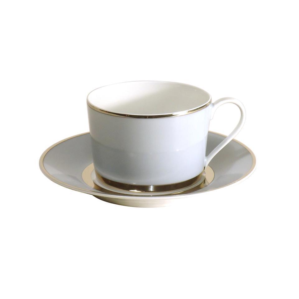 An image of Royal Limoges Mak Grey Platinum Breakfast Cup