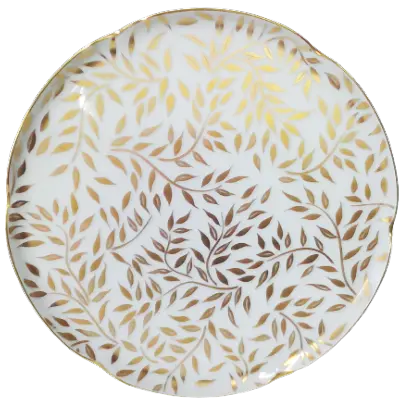 An image of Royal Limoges Olivier Gold Round Flat Platter