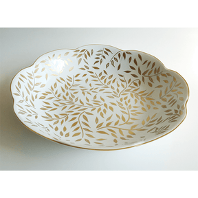 Royal Limoges Olivier Gold Round Deep Platter