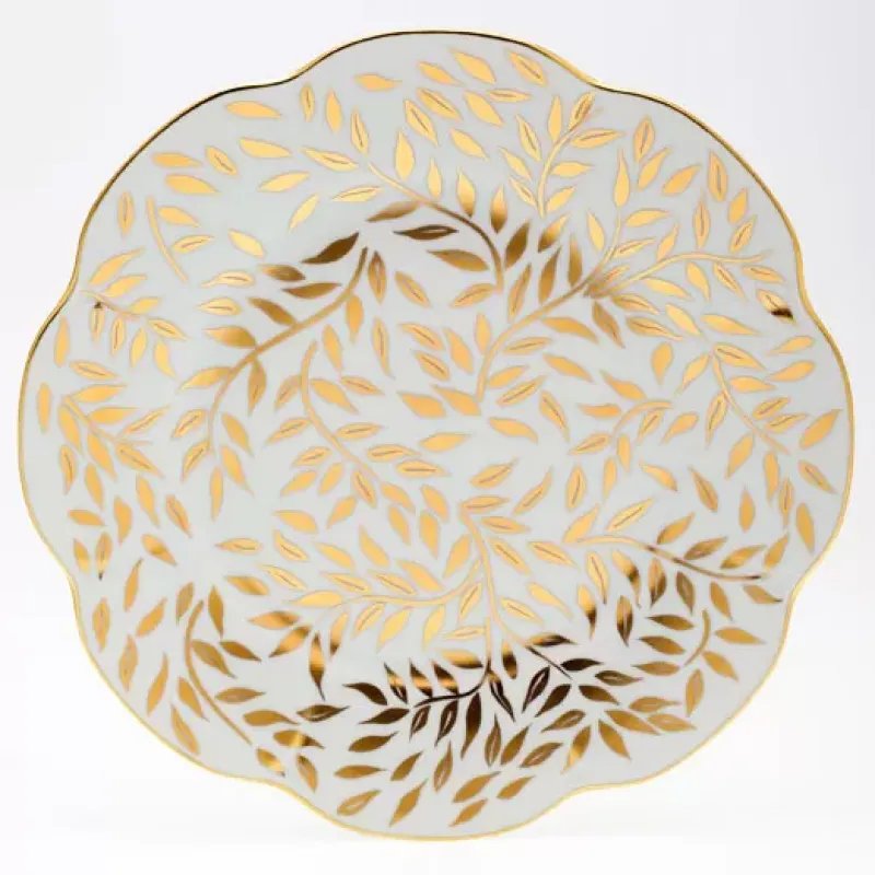 An image of Royal Limoges Olivier Gold Round Deep Platter