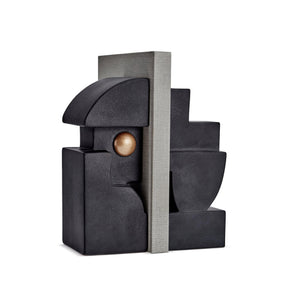 L'Objet Cubisme Bookend One - Black/Gold
