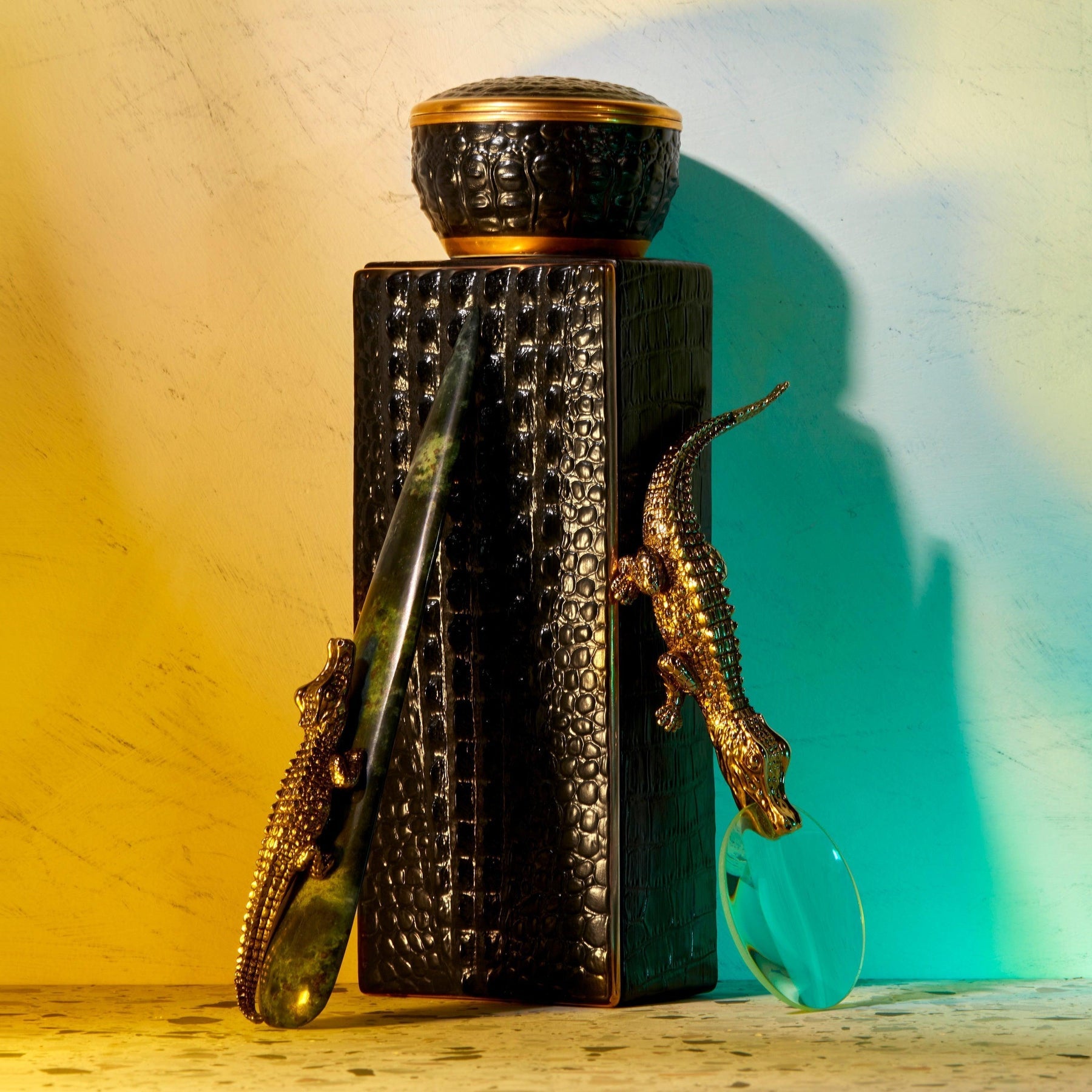 An image of L'Objet Crocodile Rectangular Box