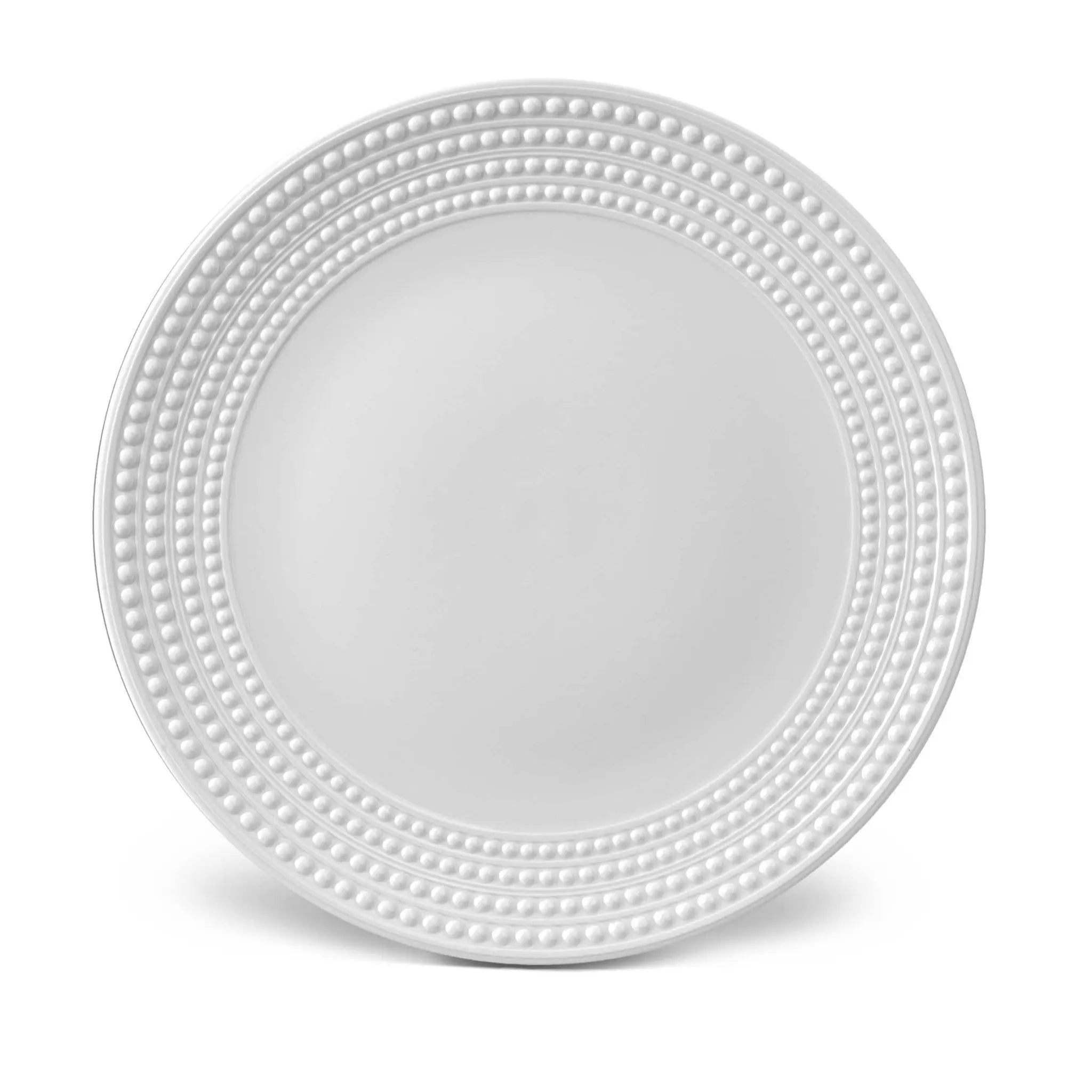 L'Objet Perlée Round Platter - White