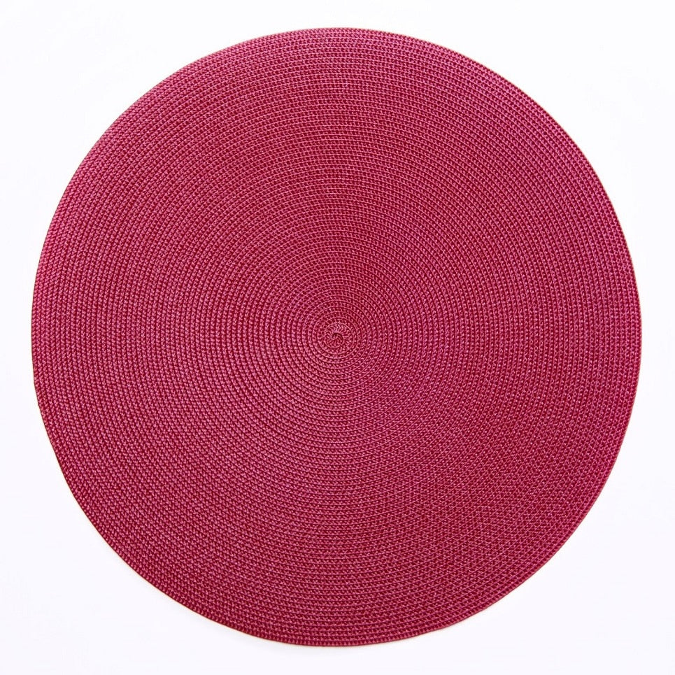 An image of Deborah Rhodes Braided Round Placemats - Set of 4