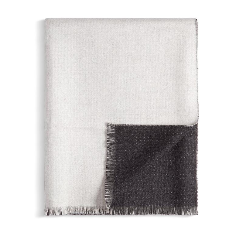 An image of L'Objet Double Face Throw - Black and White