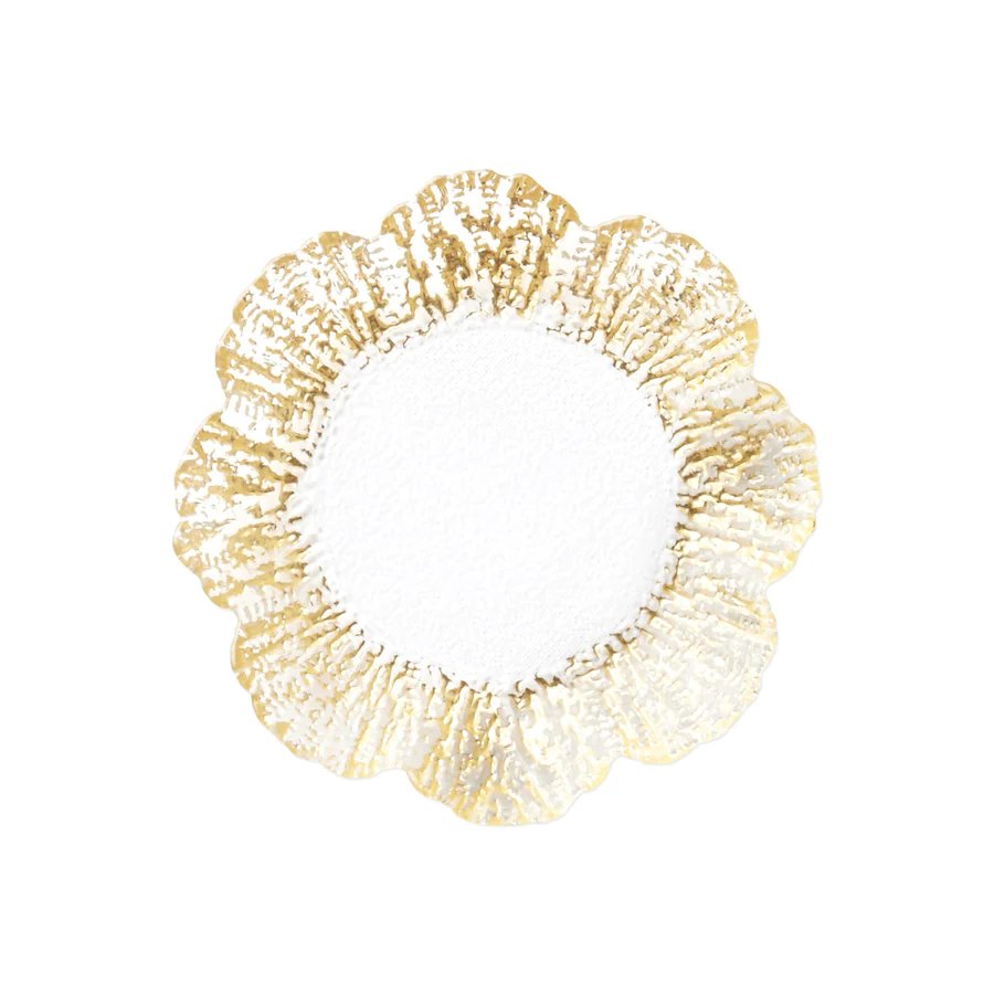 An image of Vietri Rufolo Glass Gold Canape Plate