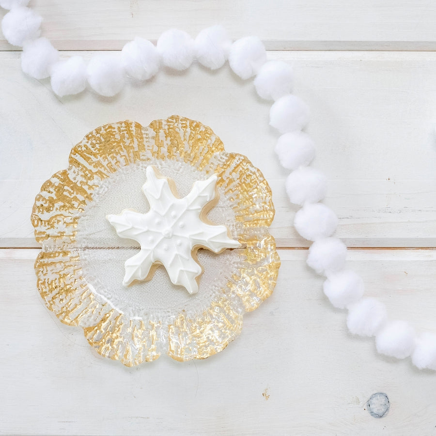 Vietri Rufolo Glass Gold Canape Plate