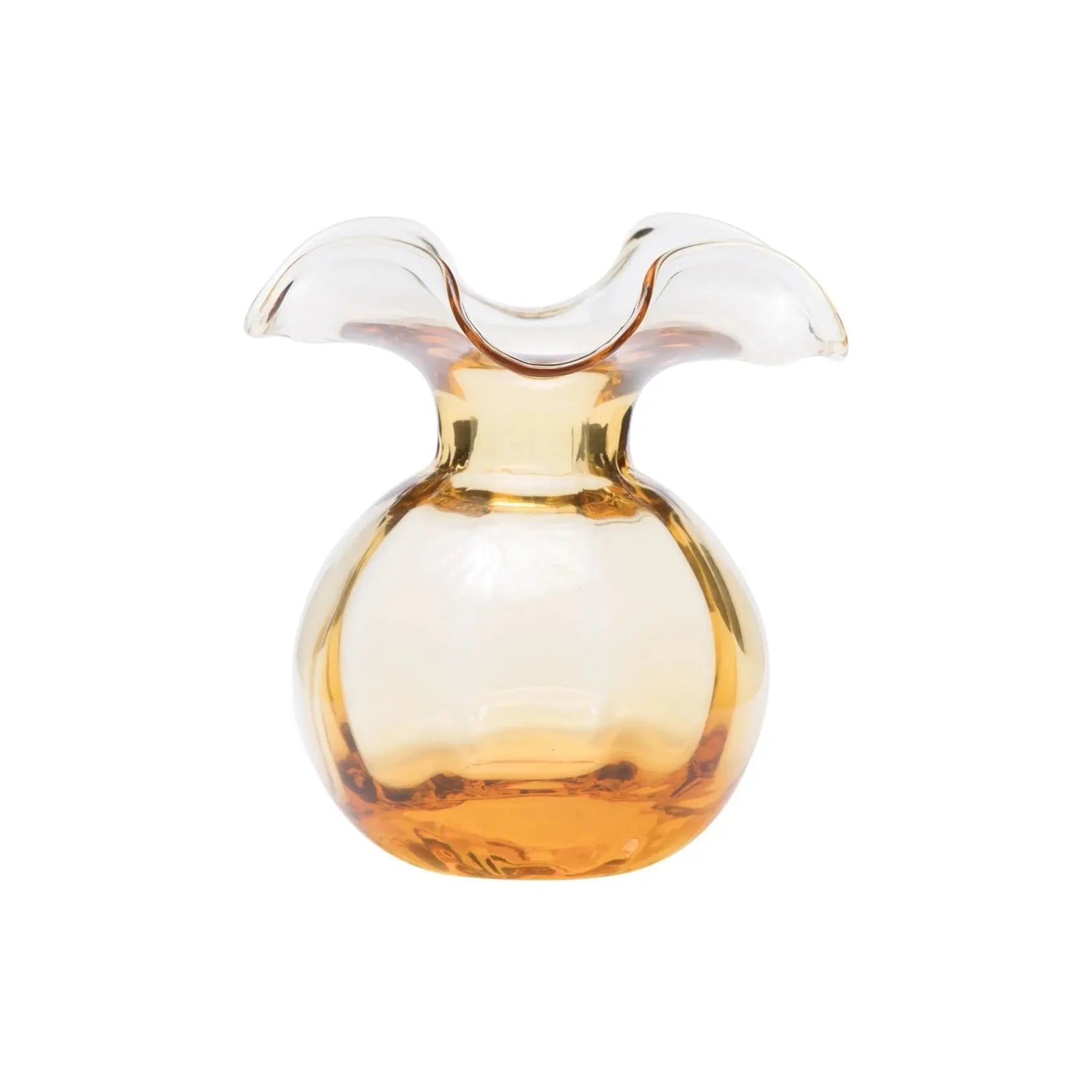 Vietri Hibiscus Amber Glass Bud Vase