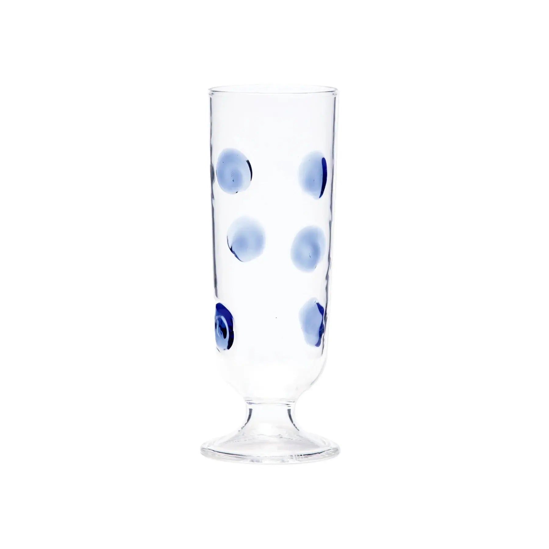Vietri Drop Blue Champagne Glass