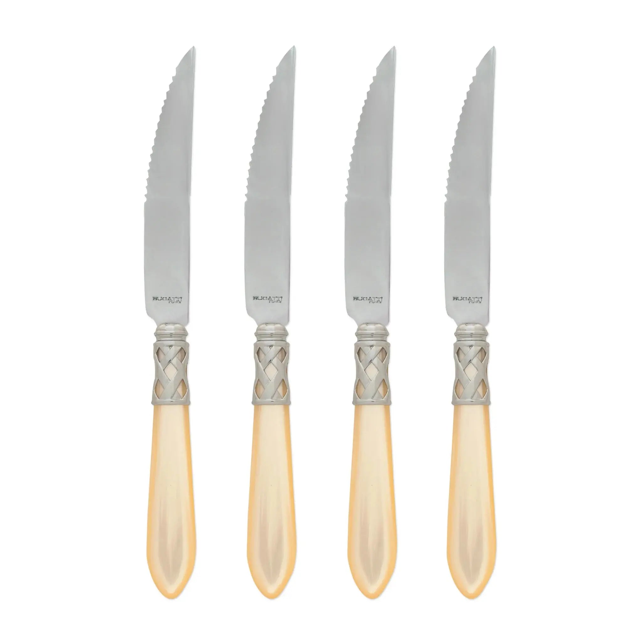 Vietri Aladdin Antique Steak Knife Set of 4 in Ivory