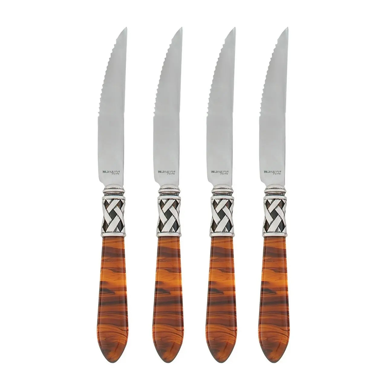 Vietri Aladdin Antique Steak Knife Set of 4 in Tortoiseshell