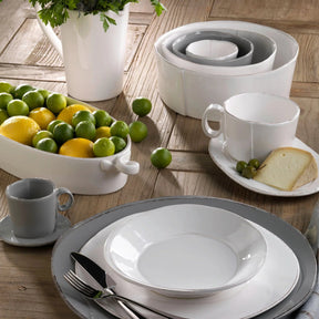 Vietri White Lastra Pasta Bowl
