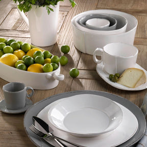 Vietri White Lastra Pasta Bowl