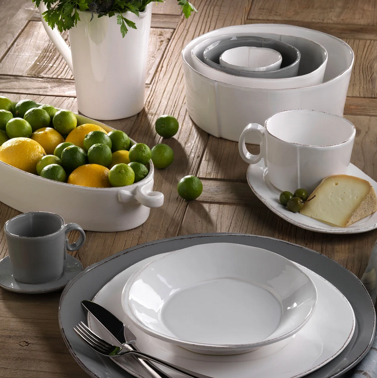 Vietri Lastra White Creamer