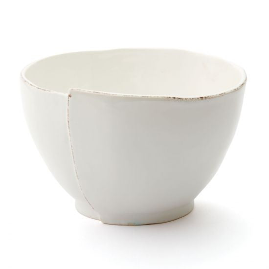 An image of Vietri Lastra White Deep Serving Bowl