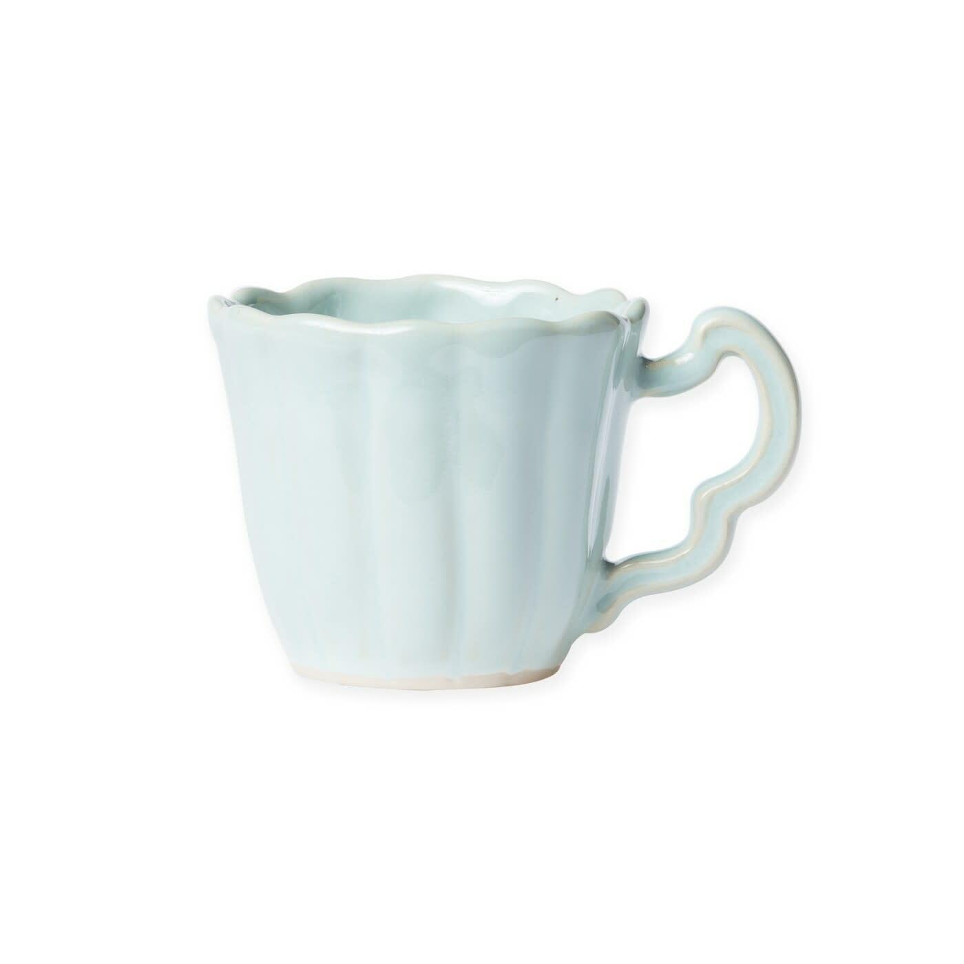 An image of Vietri Incanto Stone Aqua Scallop Mug