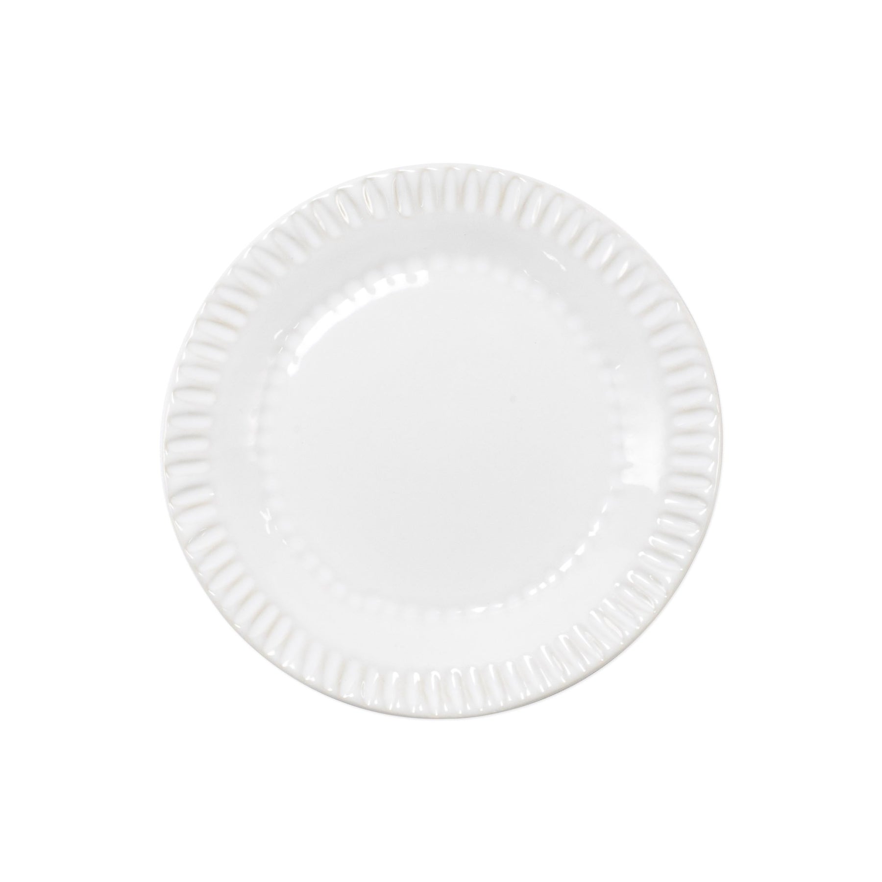 Vietri Incanto Stone White Assorted Canape Plates - Set of 4