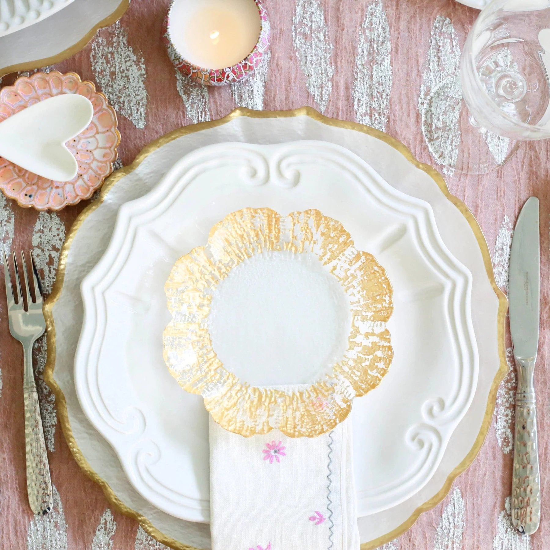 Vietri Incanto Stone Baroque Dinner Plate