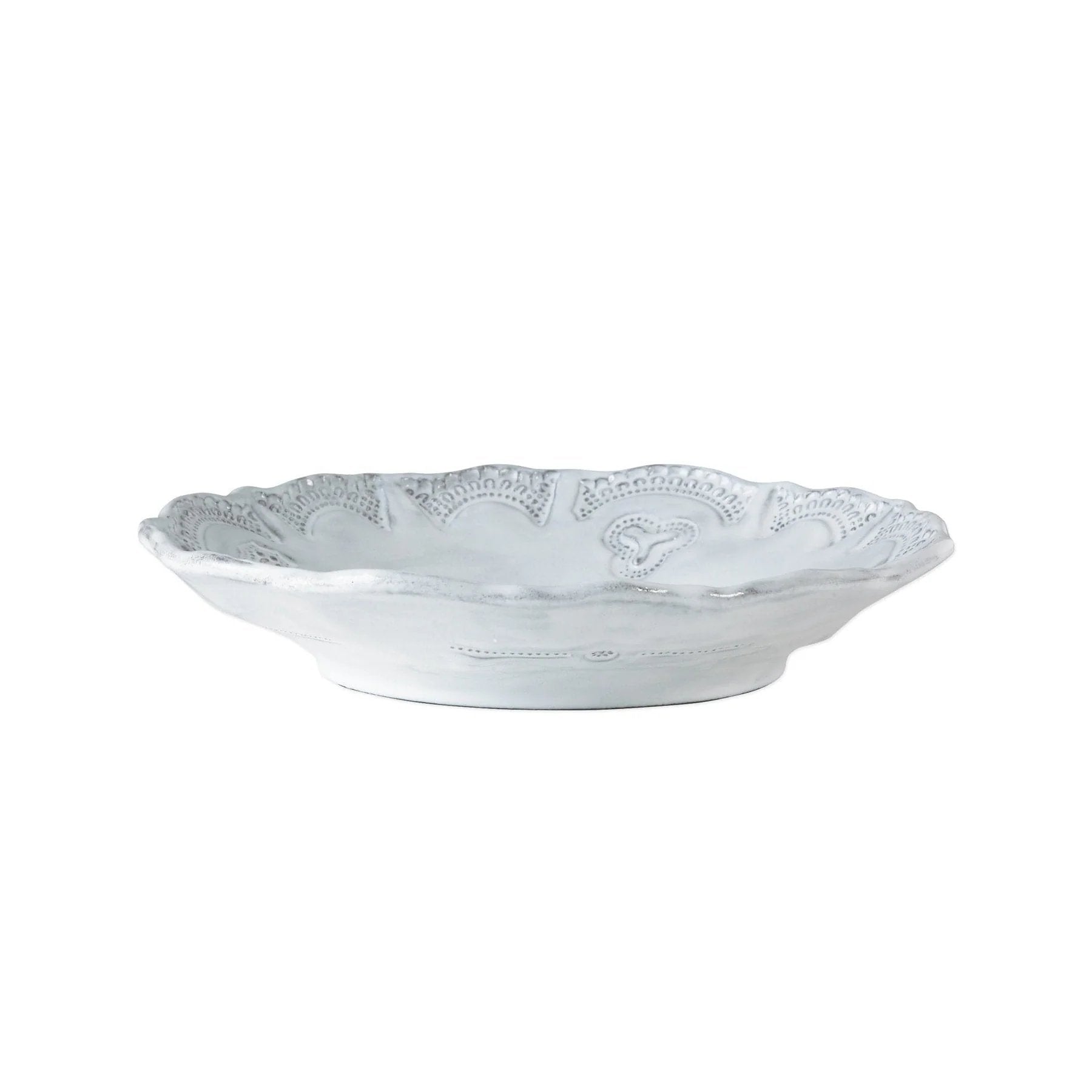 An image of Vietri Incanto White Stone Lace Pasta Bowl