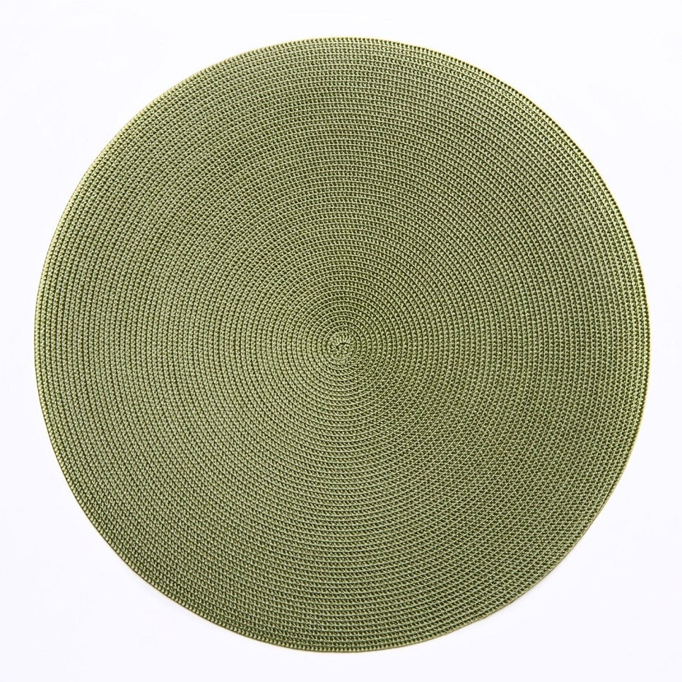 An image of Deborah Rhodes Braided Round Placemats - Set of 4