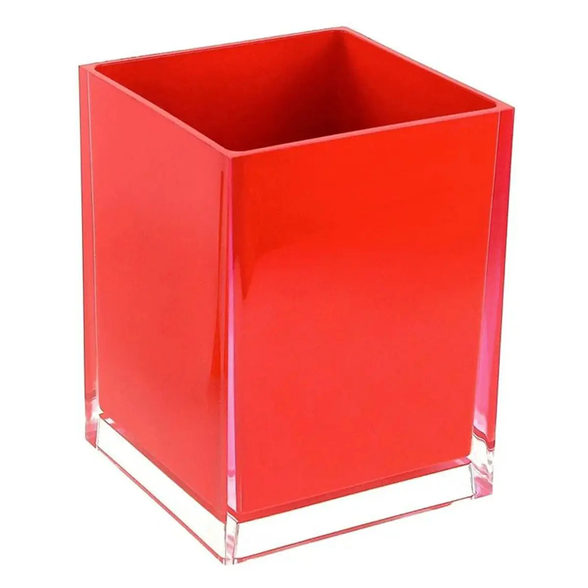 Nameek's Rainbow Silver Wastebasket in Red