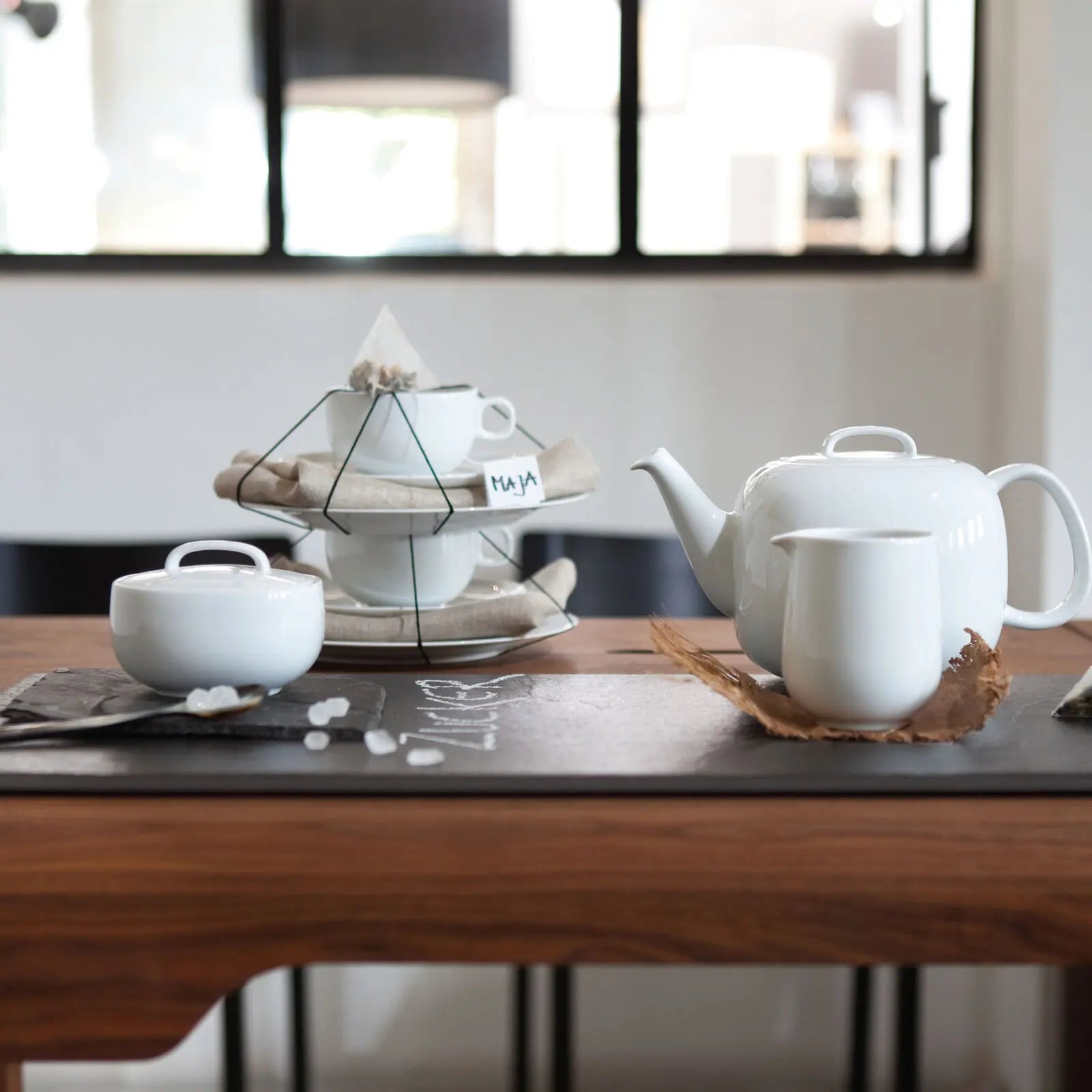 An image of Rosenthal Moon White Covered Sugar Bowl