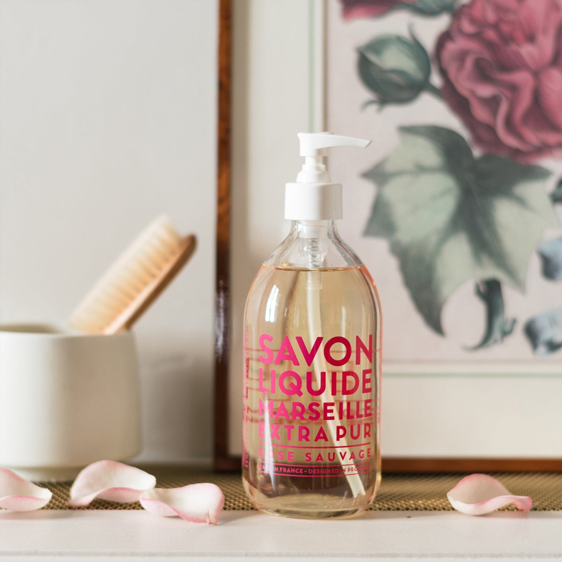 An image of Compagnie De Provence Liquid Soap Wild Rose 16.9 fl oz