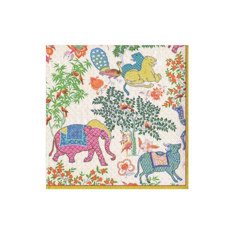 Caspari Le Jardin De Mysore Cocktail Napkins
