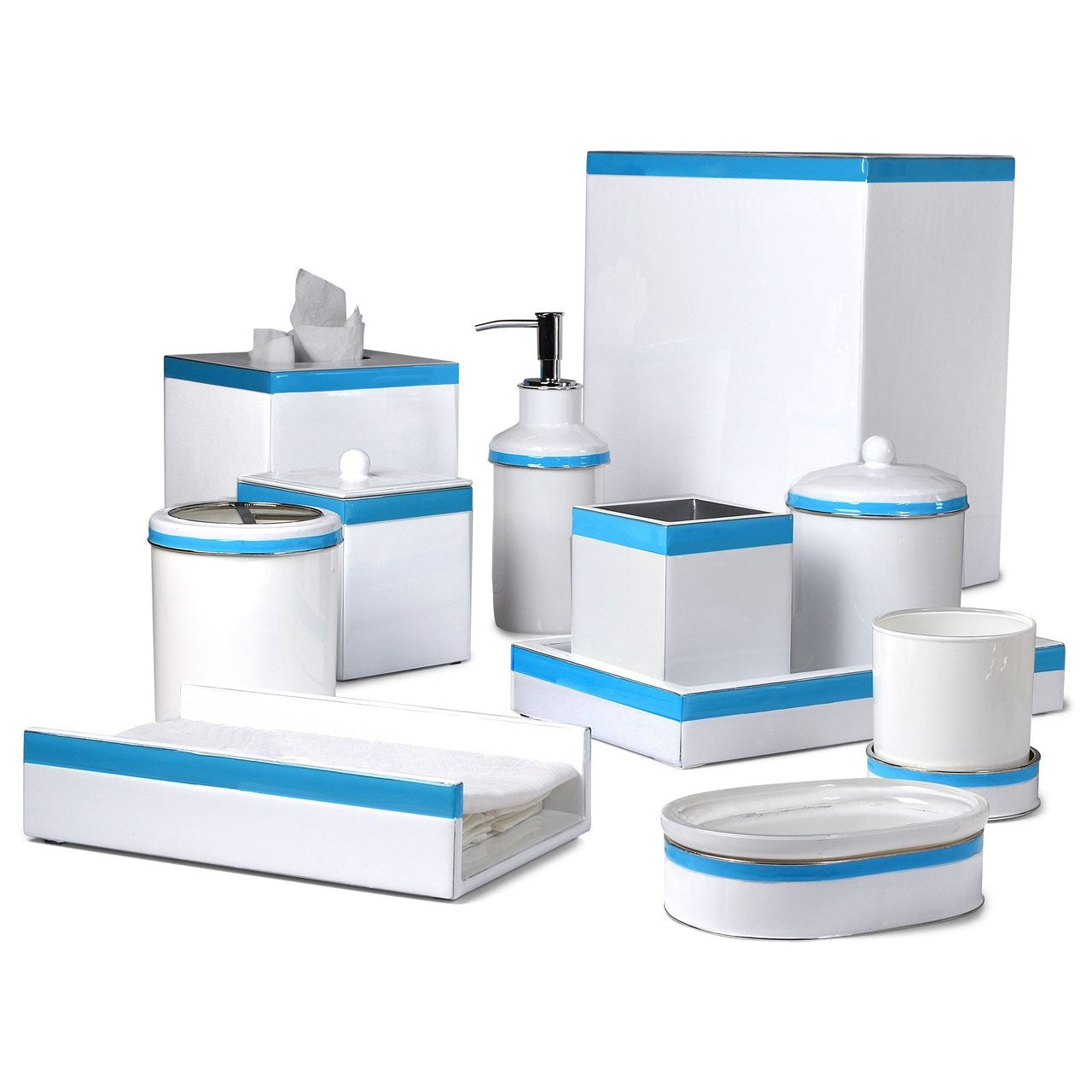 Mike and Ally Regatta Blue Tall Square Container