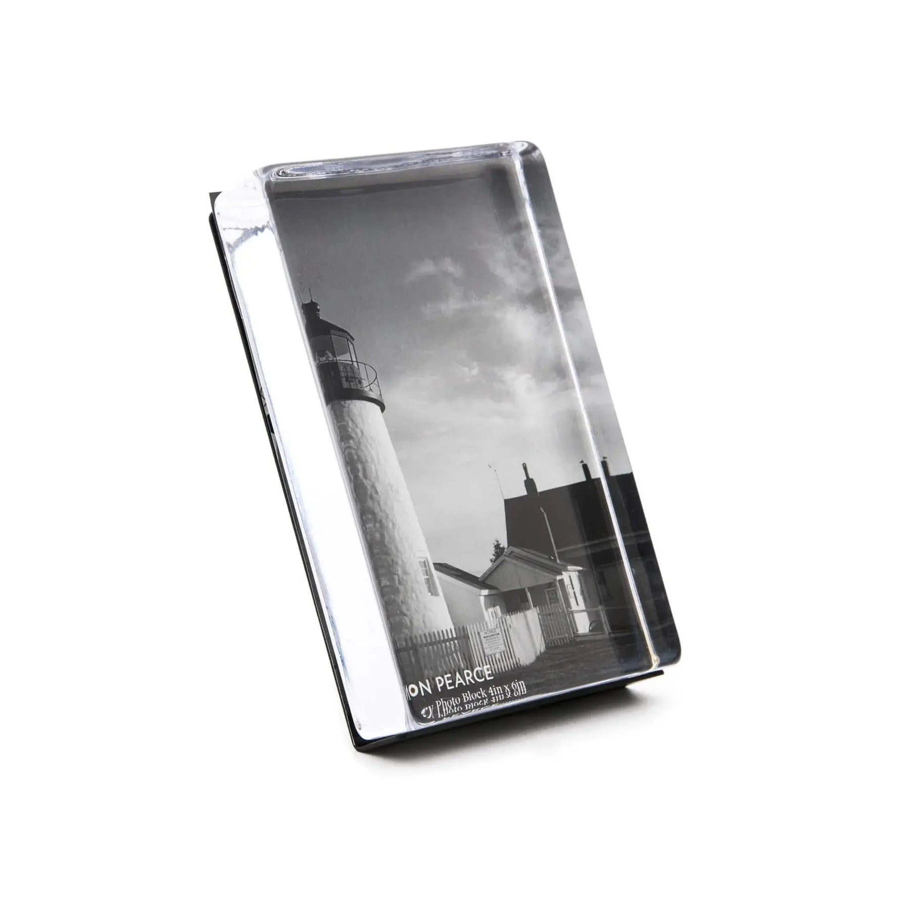 An image of Simon Pearce Woodbury Vertical Photo Block in Gift Box