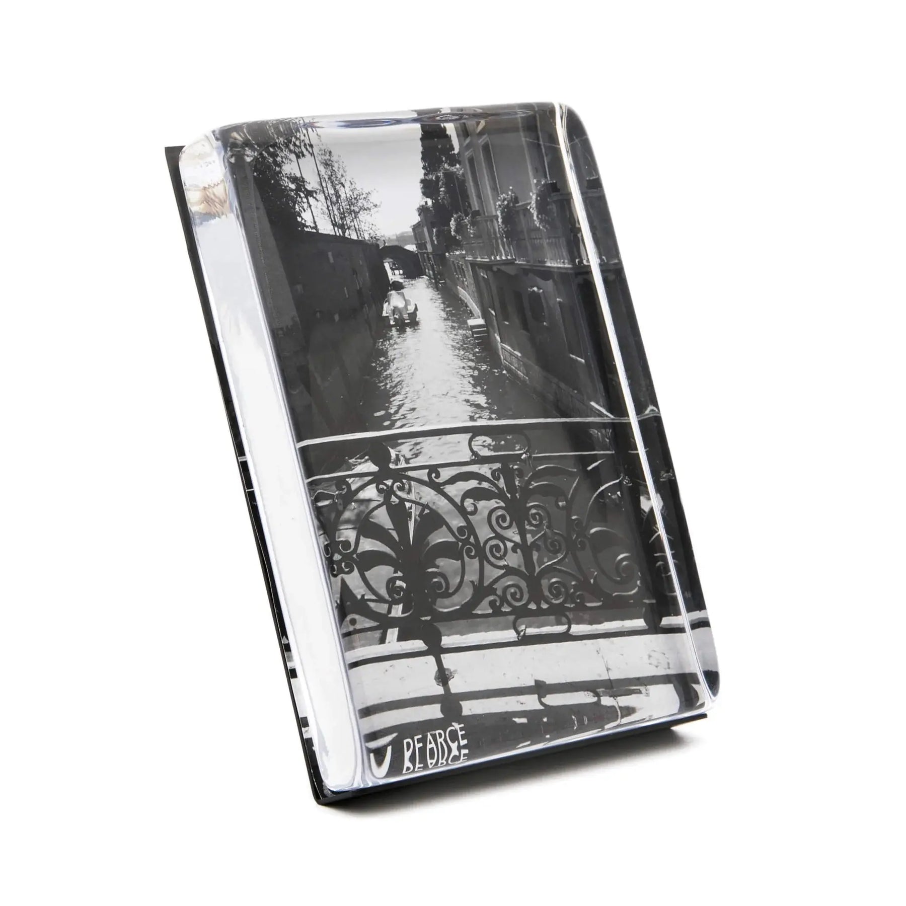 An image of Simon Pearce Woodbury Vertical Photo Block in Gift Box