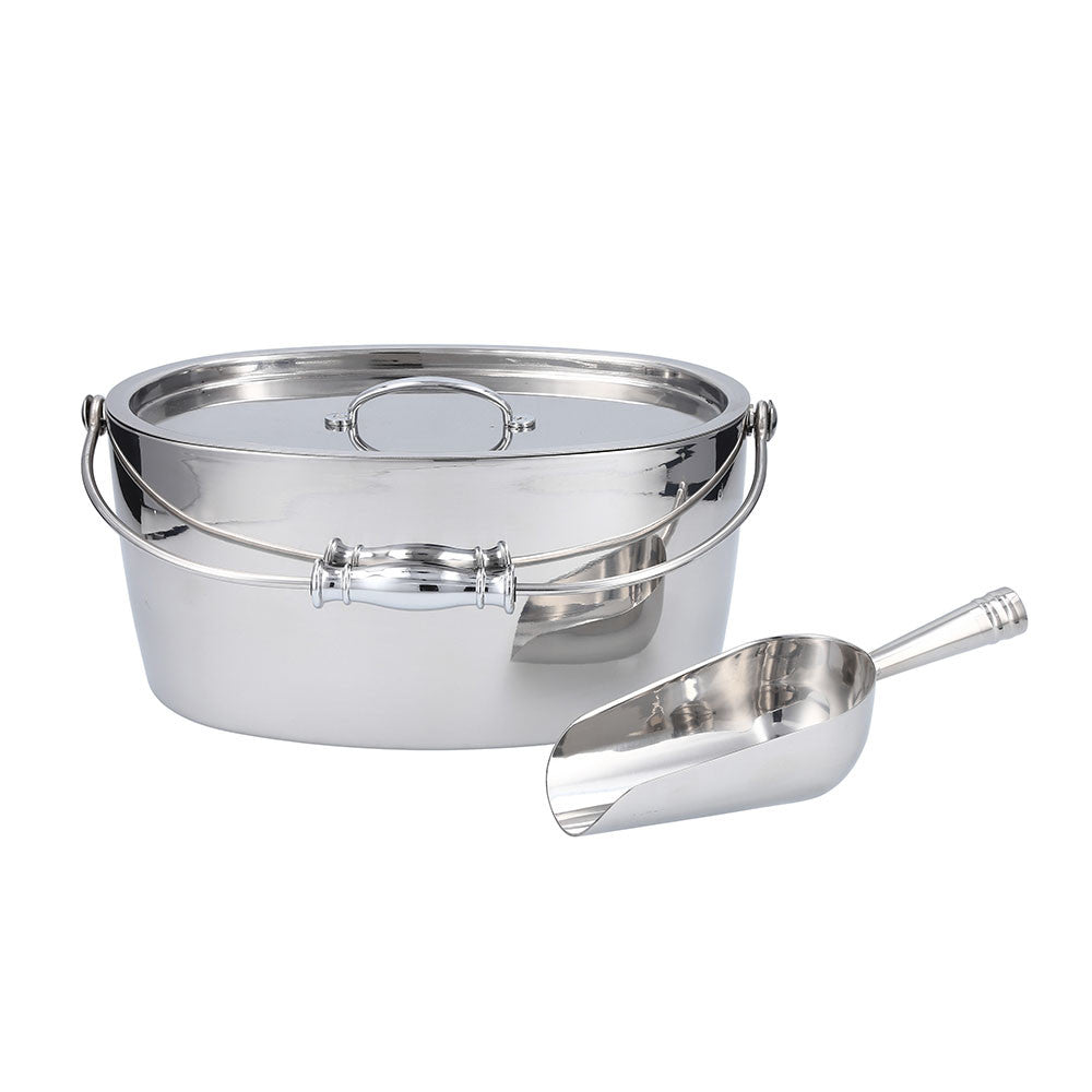An image of Fortessa Crafthouse Oval Ice Bucket with Scoop Set