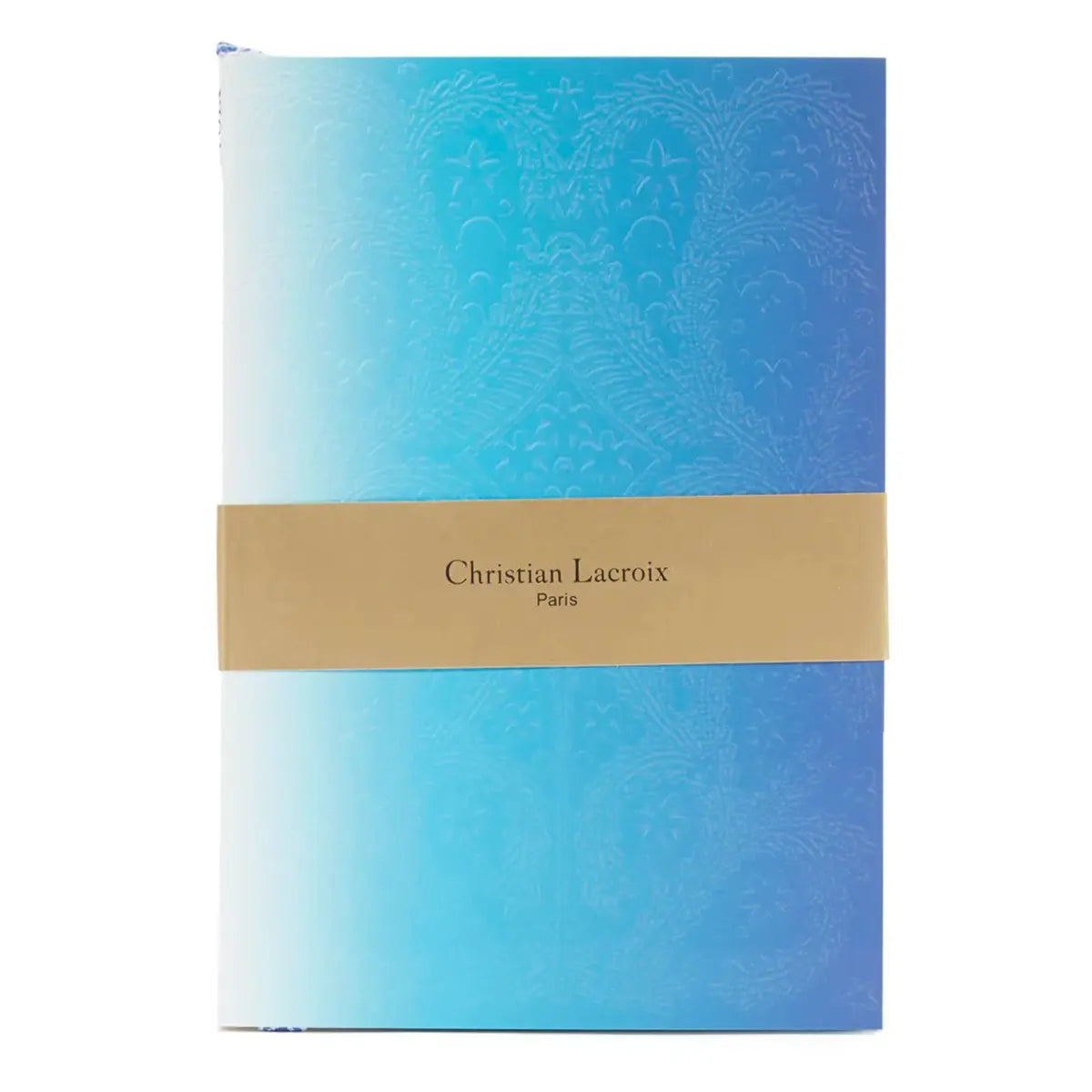 Hachette Christian Lacroix Ombre Paseo Notebook in Neon Blue with the gold banding