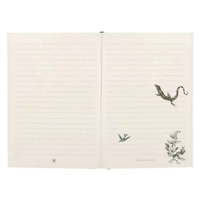 Hachette Christian Lacroix Idylle en vol A5 Notebook with ivory ruled pages with floral designs and birds