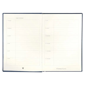 Hachette Christian Lacroix Nuit Paseo Undated Agenda showing the yearly schedule with the months JANUARY FEBRUARY MARCH APRIL MAY JUNE JULY AUGUST SEPTEMBER OCTOBER NOVEMBER DECEMBER