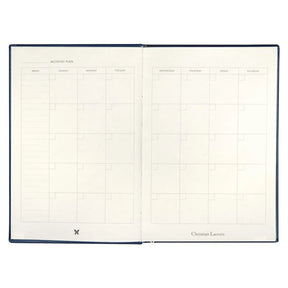 Hachette Christian Lacroix Nuit Paseo Undated Agenda showing the monthly plan calendar